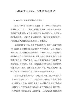 2023年党支部工作条例心得体会.docx