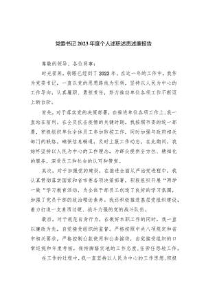 党委书记2023年度个人述职述责述廉报告(四篇合集）.docx