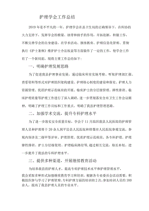 护理学会工作总结.docx