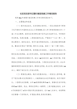 社区党支部书记履行基层党建工作情况报告.docx
