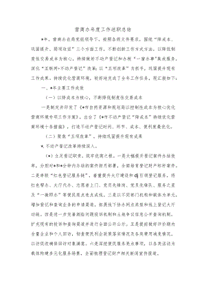 营商办年度工作述职总结.docx