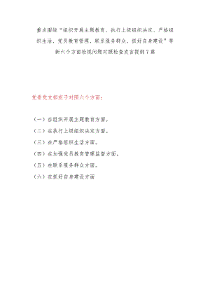 党支部班子班子以学铸魂、以学增智、以学正风、以学促干在组织开展主题教育、执行上级组织决定、严格组织生活、党员教育管理、联系服务群.docx