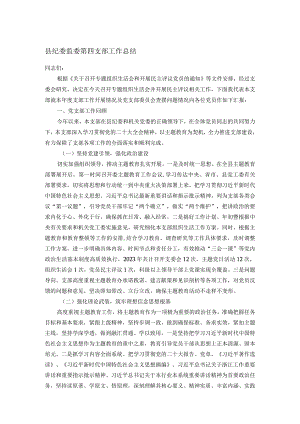 县纪委监委第四支部工作总结.docx