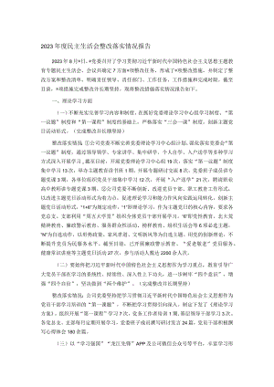 2023年度民主生活会整改落实情况报告.docx