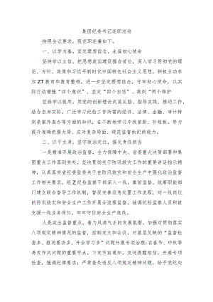 集团纪委书记述职总结.docx