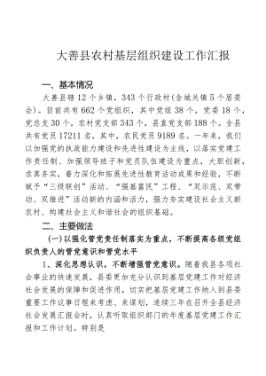 县农村基层组织建设工作汇报.docx