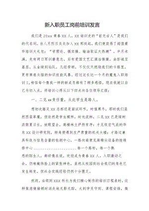 新入职员工岗前培训发言.docx