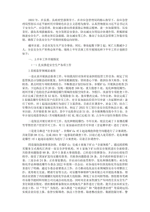 县应急管理局关于2022年上半年工作开展情况和下半年工作计划的报告.docx