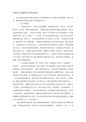 党委书记2023年度述法报告.docx