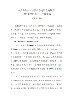 市贯彻落实法治社会建设实施纲要（2020-2025年）.docx