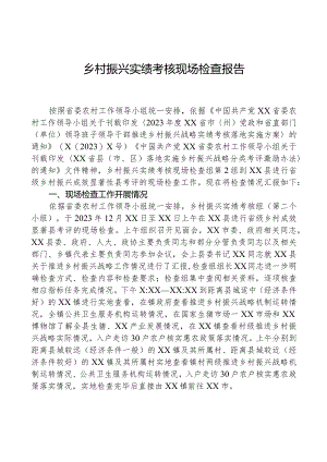 乡村振兴实绩考核现场检查报告.docx