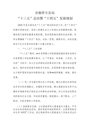 市烟草专卖局十四五规划.docx