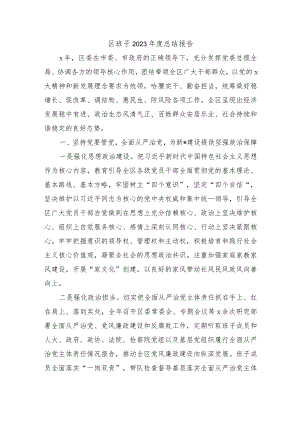区班子2023年度总结报告.docx