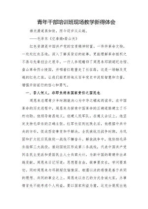 青年干部培训班现场教学新得体会.docx
