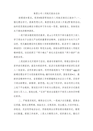 集团公司八项规定报告总结.docx