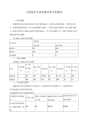 工程造价专业质量评价分析报告.docx