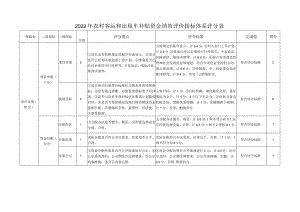 2022年农村客运和出租车补贴资金绩效评价指标体系评分表.docx