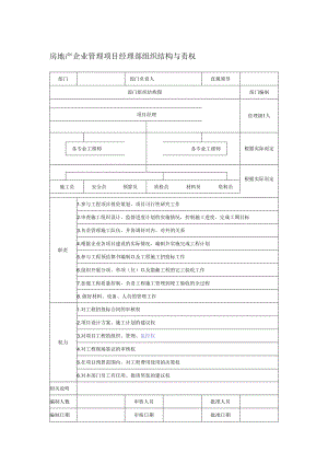 房地产企业管理项目经理部组织结构与责权.docx