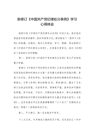 纪检干部关于2024年新修订《中国共产党纪律处分条例》学习心得体会十六篇.docx
