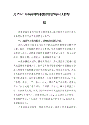 局2023年铸牢中华民族共同体意识工作总结.docx
