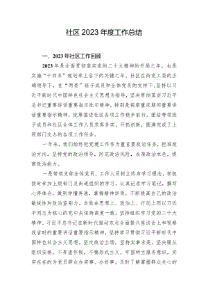 社区2023年度工作总结.docx