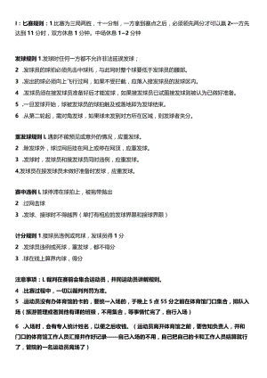 比赛规则比赛为三局两胜十一分制一方拿到赛点之后必须领先两分才可以赢.docx