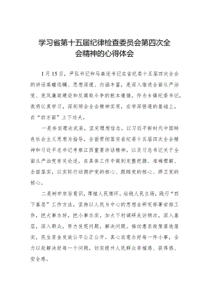 学习2024年江西省纪委十五届四次全会精神的心得体会十二篇.docx