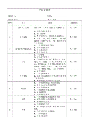 中餐公司工作交接表.docx
