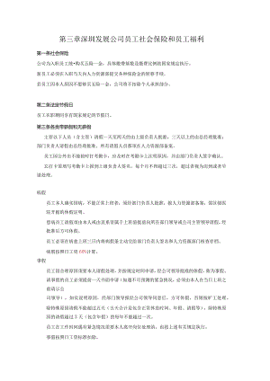 深圳发展公司员工社会保险和员工福利.docx