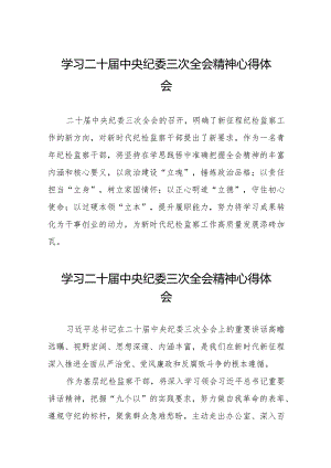 2024年二十届中央纪委三次全会精神心得体会二十篇.docx