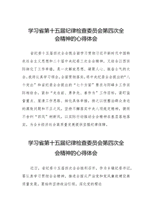 学习2024年江西省纪委十五届四次全会精神的心得体会十五篇.docx