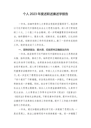 个人2023年度述职述廉述学报告.docx