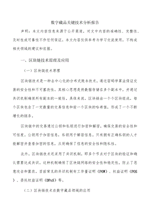 数字藏品关键技术分析报告.docx