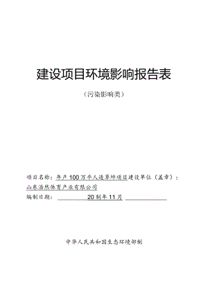年产100万平人造草坪项目环评报告表.docx
