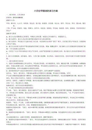 甲醇合成车间消防演习方案.docx