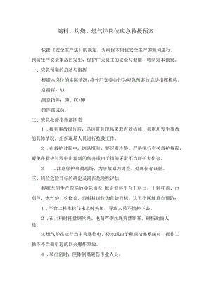 稀土分离厂混料、灼烧、燃气炉岗位应急救援预案.docx