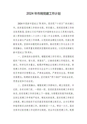 2024年市局党建工作计划.docx