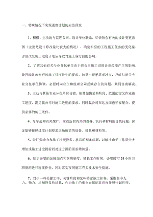 特殊情况下实现进度计划的应急预案.docx