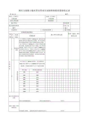 10.11.9 预应力混凝土输水管安管水压试验质量标准和检验方法.docx