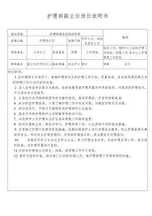 护理部副主任岗位说明书.docx