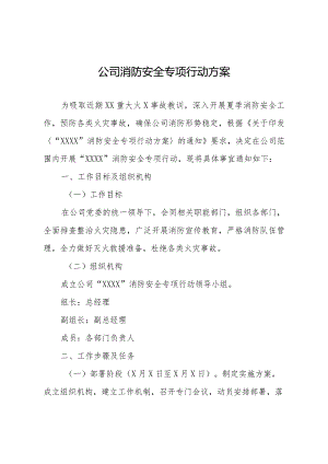公司消防安全专项行动方案.docx
