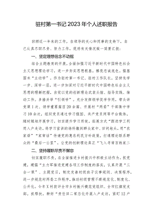 驻村第一书记2023年个人述职报告.docx