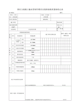 10.11.1 预应力混凝土输水管制作模具安装质量标准和检验方法.docx