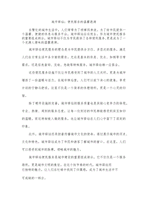 城市驿站便民服务美篇文案.docx