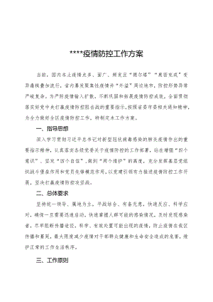 县区疫情防控工作方案.docx