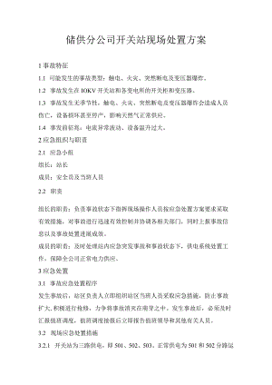燃气公司储供分公司开关站现场处置方案.docx