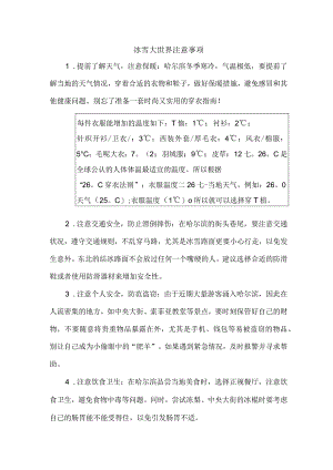 勇闯冰雪大世界注意事项.docx