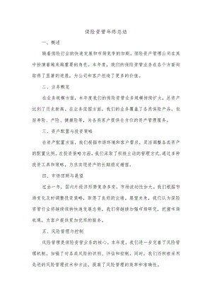 保险资管年终总结.docx