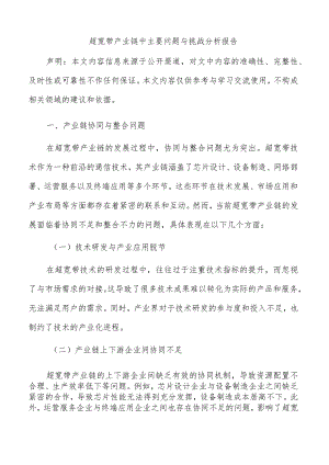超宽带产业链中主要问题与挑战分析报告.docx