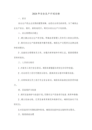2024年安全生产计划安排.docx